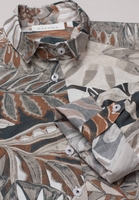 ETERNA DRIEKWART MOUW BLOUSEJURK MODERN CLASSIC POPELINE BEIGE / BRUIN