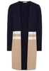 ETERNA GEBREID CARDIGAN BLAUW / BEIGE / WIT UNI