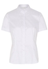 ETERNA KORTE MOUW BLOUSE MODERN CLASSIC COVER SHIRT TWILL WIT UNI
