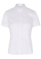 ETERNA KORTE MOUW BLOUSE MODERN CLASSIC COVER SHIRT TWILL WIT UNI