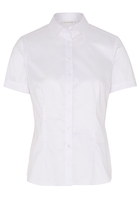 ETERNA KORTE MOUW BLOUSE MODERN CLASSIC COVER SHIRT TWILL WIT UNI