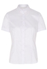ETERNA KORTE MOUW BLOUSE MODERN CLASSIC COVER SHIRT TWILL WIT UNI