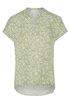 ETERNA KORTE MOUW BLOUSE MODERN CLASSIC GROEN/WIT PRINT