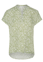 ETERNA KORTE MOUW BLOUSE MODERN CLASSIC GROEN/WIT PRINT