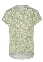 ETERNA KORTE MOUW BLOUSE MODERN CLASSIC GROEN/WIT PRINT