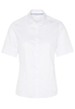ETERNA KORTE MOUW BLOUSE MODERN CLASSIC JAQUARD WIT MET RELIËF