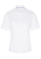 ETERNA KORTE MOUW BLOUSE MODERN CLASSIC JAQUARD WIT MET RELIËF