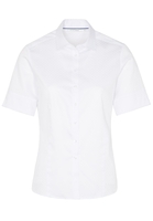 ETERNA KORTE MOUW BLOUSE MODERN CLASSIC JAQUARD WIT MET RELIËF