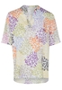 ETERNA KORTE MOUW BLOUSE MODERN CLASSIC KLEURRIJK PRINT