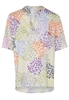 ETERNA KORTE MOUW BLOUSE MODERN CLASSIC KLEURRIJK PRINT