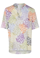 ETERNA KORTE MOUW BLOUSE MODERN CLASSIC KLEURRIJK PRINT