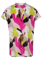 ETERNA KORTE MOUW BLOUSE MODERN CLASSIC KLEURRIJK PRINT
