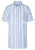 ETERNA KORTE MOUW BLOUSE MODERN CLASSIC LICHTBLAUW / WIT GESTREEPT
