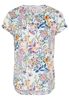 ETERNA KORTE MOUW BLOUSE MODERN CLASSIC LIME / BLAUW / ORANJE PRINT
