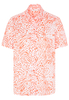 ETERNA KORTE MOUW BLOUSE MODERN CLASSIC ORANJE / WIT PRINT