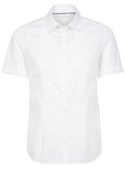 ETERNA KORTE MOUW BLOUSE MODERN CLASSIC POPELINE WIT UNI
