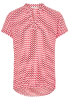 ETERNA KORTE MOUW BLOUSE MODERN CLASSIC ROZE / WIT PRINT
