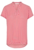 ETERNA KORTE MOUW BLOUSE MODERN CLASSIC ROZE / WIT PRINT