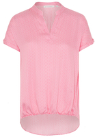ETERNA KORTE MOUW BLOUSE MODERN CLASSIC ROZE / WIT PRINT