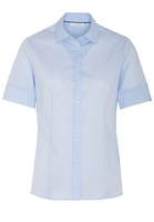 ETERNA KORTE MOUW BLOUSE MODERN CLASSIC STRETCH LICHTBLAUW UNI