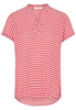 ETERNA KORTE MOUW BLOUSE MODERN CLASSIC VISKOSE ROZE / WIT PRINT
