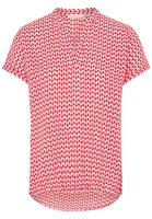 ETERNA KORTE MOUW BLOUSE MODERN CLASSIC VISKOSE ROZE / WIT PRINT
