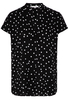 ETERNA KORTE MOUW BLOUSE MODERN CLASSIC VISKOSE ZWART/WIT PRINT