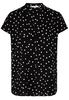ETERNA KORTE MOUW BLOUSE MODERN CLASSIC VISKOSE ZWART/WIT PRINT