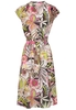 ETERNA KORTE MOUW BLOUSEJURK MODERN CLASSIC POPELINE GROEN/ROZE PRINT