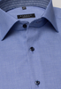 ETERNA KORTE MOUW OVERHEMD COMFORT FIT BLAUW MET RELIËF