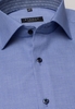 ETERNA KORTE MOUW OVERHEMD COMFORT FIT BLAUW MET RELIËF