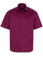 ETERNA KORTE MOUW OVERHEMD COMFORT FIT BORDEAUX MET RELIËF
