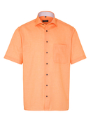 ETERNA KORTE MOUW OVERHEMD COMFORT FIT ORANJE MET RELIËF