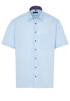 ETERNA KORTE MOUW OVERHEMD COMFORT FIT CHAMBRAY LICHTBLAUW UNI