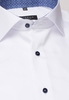 ETERNA KORTE MOUW OVERHEMD COMFORT FIT COOL SHIRT SATIJNBINDING WIT