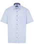 ETERNA KORTE MOUW OVERHEMD COMFORT FIT KEPERBINDING LICHT BLAUW GERUIT