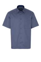 ETERNA KORTE MOUW OVERHEMD COMFORT FIT KETTLANCÈ DONKERBLAUW MET