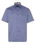 ETERNA KORTE MOUW OVERHEMD COMFORT FIT OXFORD JEANS BLAUW UNI