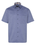 ETERNA KORTE MOUW OVERHEMD COMFORT FIT OXFORD JEANS BLAUW UNI