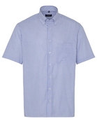 ETERNA KORTE MOUW OVERHEMD COMFORT FIT OXFORD LICHTBLAUW / WIT