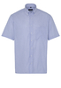 ETERNA KORTE MOUW OVERHEMD COMFORT FIT OXFORD LICHTBLAUW / WIT
