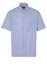 ETERNA KORTE MOUW OVERHEMD COMFORT FIT OXFORD LICHTBLAUW / WIT