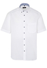 ETERNA KORTE MOUW OVERHEMD COMFORT FIT POPELINE WIT UNI