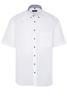 ETERNA KORTE MOUW OVERHEMD COMFORT FIT POPELINE WIT UNI