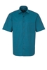 ETERNA KORTE MOUW OVERHEMD COMFORT FIT STRETCH TURKOOIS UNI
