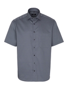 ETERNA KORTE MOUW OVERHEMD COMFORT FIT TWILL GRIJS PRINT