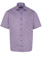 ETERNA KORTE MOUW OVERHEMD COMFORT FIT TWILL ROOD/BLAUW PRINT