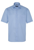 ETERNA KORTE MOUW OVERHEMD COMFORT FIT TWILL TURQUOISE / BLAUW PRINT