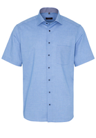 ETERNA KORTE MOUW OVERHEMD MODERN FIT TURKOOIS MET RELIËF