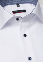 ETERNA KORTE MOUW OVERHEMD MODERN FIT WIT MET RELIËF